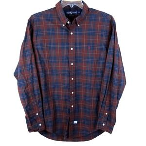 Ralph Lauren Long Sleeve‎ Button Down Shirt Men's XL Plaid Cotton